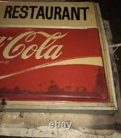 COCA COLA Coke SIGN Restaurant Lights Original DOUBLE SIDE Retail Vintage