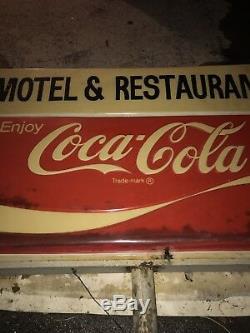 COCA COLA Coke SIGN Restaurant Original Light Up DOUBLE SIDE Retail VINTAGE