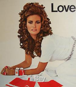 COCA COLA DELIVERY TRUCK CARDBOARD POSTER SIGN 66 X 33 RAQUEL WELCH 1970s