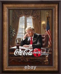 COCA COLA, Donald Trump Enjoying Coca ADVERTISEMENT 2022 ART PRINT