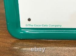 COCA COLA FISHTAIL LARGE, EMBOSSED METAL ADVERTISING SIGN (54x 18) NEAR MINT