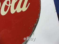 Coca Cola Flange Metal Sign. 1953 Original Vg Shape 22 1/2 X 18 A-m 3-53