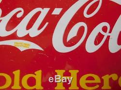 COCA COLA FLANGE SIGN 1938 PORCELAIN DOUBLE SIDED SIGN VERY GOOD CONDITION