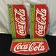 COCA COLA FOUNTAIN SERVICE Gasoline Porcelain Sign 27 X 14 Side 3 UNITS