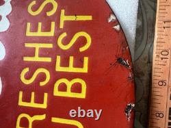 COCA COLA PORCELAIN ENAMEL SIGN SIZE 12 delicious coca- cola refreshes you best