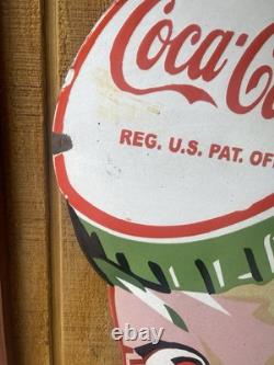 COCA COLA SPRITE BOY PORCELAIN ENAMEL SIGN 23 X 31 Inches