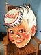 COCA COLA SPRITE BOY Vintage Old Style Bottling Plant Custom Cut Rare Sign