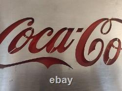 COCA COLA Soda retro Cooler light up door Panel Sign face Plastic and metal