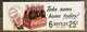 COCA-COLA Take Some Home Today! Soda Head Boy Metal Ad. Sign, 10 x 28