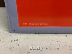 COCA COLA With SIX PACK LARGE EMBOSSED METAL ADVERTISING SIGN (48x 15) NICE