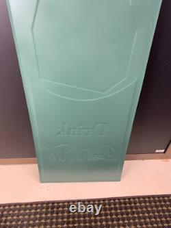 COCA COLA With SIX PACK LARGE EMBOSSED METAL ADVERTISING SIGN (48x 15) NICE