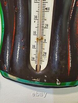 C. 1950s Original Vintage Coca Cola Thermometer Sign Metal Soda Coke Works! Gas