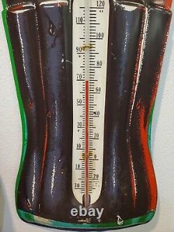 C. 1950s Original Vintage Coca Cola Thermometer Sign Metal Soda Coke Works! Gas