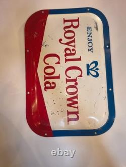 C. 1950s Original Vintage Enjoy Royal Crown Cola Sign Metal RC Cola Soda Coke