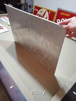C. 1960s Original Vintage Drink Dr. Pepper Sign Metal Rack Topper Coke Pepsi Soda