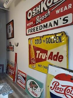 C. 1960s Original Vintage Drink Dr. Pepper Sign Metal Rack Topper Coke Pepsi Soda