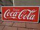 C. 1960s Original Vintage Enjoy Coca Cola Sign Metal Coke Rack Topper Soda Gas