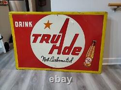 C. 1960s Original Vintage Enjoy Coca Cola Sign Metal Coke Rack Topper Soda Gas