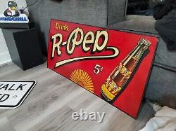C. 1960s Original Vintage Enjoy Coca Cola Sign Metal Coke Rack Topper Soda Gas