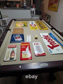 C. 1960s Original Vintage Enjoy Coca Cola Sign Metal Coke Rack Topper Soda Gas