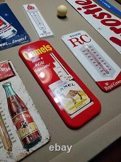 C. 1960s Original Vintage Enjoy Coca Cola Sign Metal Coke Rack Topper Soda Gas