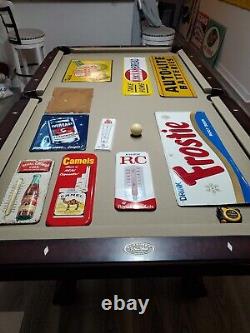C. 1960s Original Vintage Enjoy Coca Cola Sign Metal Coke Rack Topper Soda Gas