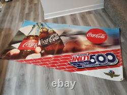 C. 2017 Indy 500 Banner Sign Indianapolis Motor Speedway Coca Cola Coke RARE! IMS