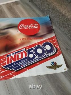C. 2017 Indy 500 Banner Sign Indianapolis Motor Speedway Coca Cola Coke RARE! IMS