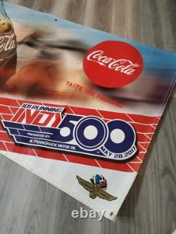 C. 2017 Indy 500 Banner Sign Indianapolis Motor Speedway Coca Cola Coke RARE! IMS