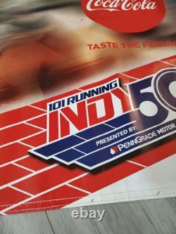 C. 2017 Indy 500 Banner Sign Indianapolis Motor Speedway Coca Cola Coke RARE! IMS