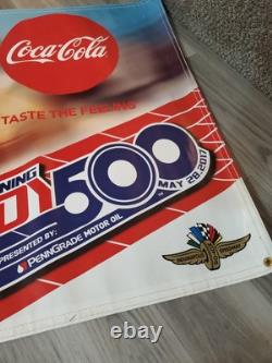 C. 2017 Indy 500 Banner Sign Indianapolis Motor Speedway Coca Cola Coke RARE! IMS
