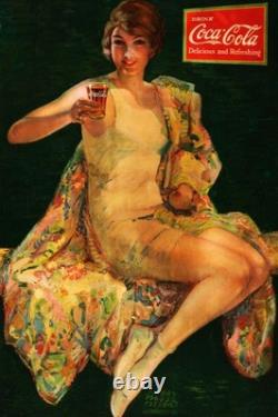 Coca Cola 1904 Advertising Poster Vintage Tin Sign Retro Up to Size 12 x 18