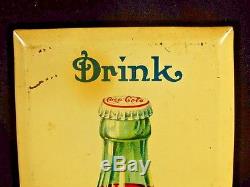 Coca Cola 1910s/20s Scarce Tin Over Cardboard Sign