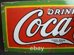 Coca-Cola 1920's Porcelain Soda Vintage Advertising Sign