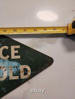 Coca Cola 1927 Arrow Double Sided Die Cut Painted Sign
