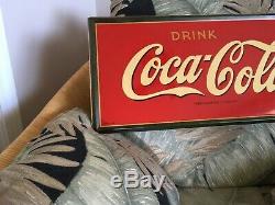 Coca-Cola 1942 Tin Soda Pop Advertising Sign Minty