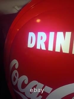 Coca-Cola 1945 Vintage Button Sign Original 36 inch