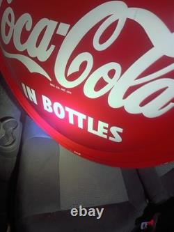 Coca-Cola 1945 Vintage Button Sign Original 36 inch