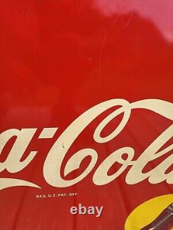 Coca Cola 1948 Coke Fountain Metal Tin Sign Soda Pop Gas Station General Store