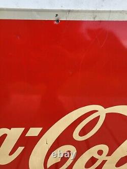 Coca Cola 1948 Coke Fountain Metal Tin Sign Soda Pop Gas Station General Store