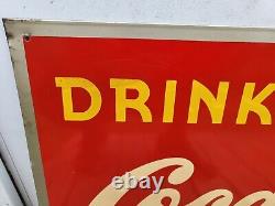 Coca Cola 1948 Coke Fountain Metal Tin Sign Soda Pop Gas Station General Store