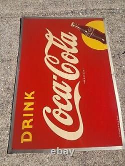 Coca Cola 1948 Coke Fountain Metal Tin Sign Soda Pop Gas Station General Store