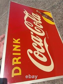 Coca Cola 1948 Coke Fountain Metal Tin Sign Soda Pop Gas Station General Store