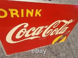 Coca Cola 1948 Coke Fountain Metal Tin Sign Soda Pop Gas Station General Store