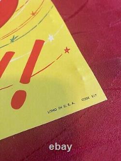 Coca-Cola 1957 Sun-Brella July 4th Carton Rack Card Stock Sign