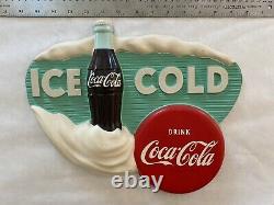 Coca Cola 1960s Vacuform Sign With Bottle