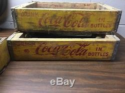 Coca Cola 1960s Wood Crates, Folding Empties Bottle Return Rack Stand with Sign