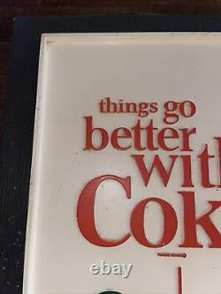 Coca Cola 1970's Things Go Better With Coke Plastic Electric Wall Clock Works