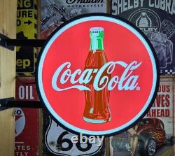 Coca-Cola 20 Two Sided Fixed Flange Sign