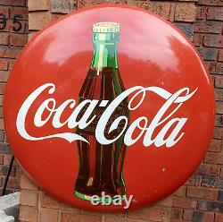 Coca Cola 36 Button With Bottle Original Collectible Advertising